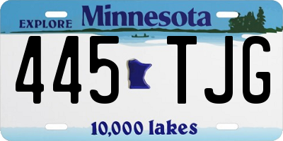 MN license plate 445TJG