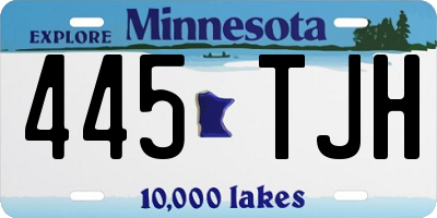 MN license plate 445TJH