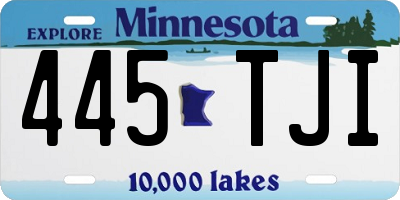MN license plate 445TJI