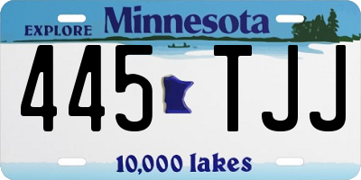 MN license plate 445TJJ