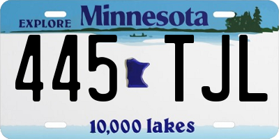 MN license plate 445TJL