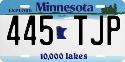 MN license plate 445TJP