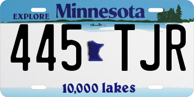 MN license plate 445TJR