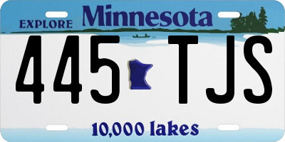 MN license plate 445TJS