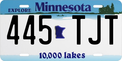 MN license plate 445TJT