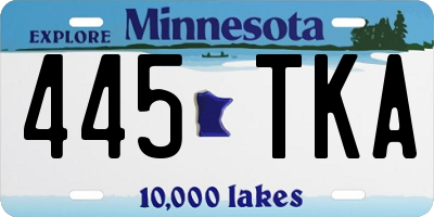 MN license plate 445TKA