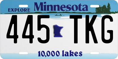 MN license plate 445TKG