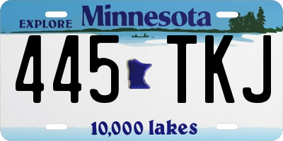 MN license plate 445TKJ