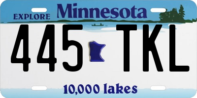 MN license plate 445TKL