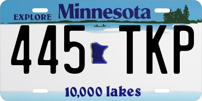 MN license plate 445TKP
