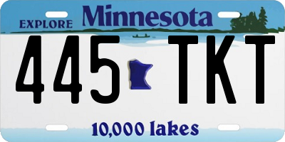 MN license plate 445TKT