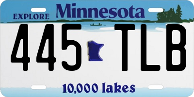MN license plate 445TLB