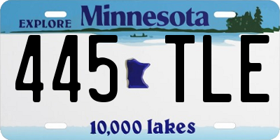 MN license plate 445TLE