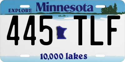 MN license plate 445TLF