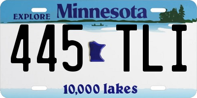 MN license plate 445TLI