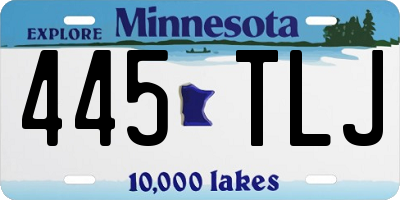 MN license plate 445TLJ