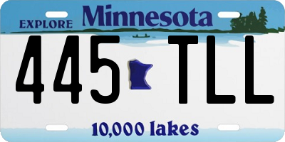 MN license plate 445TLL