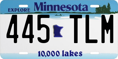 MN license plate 445TLM