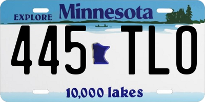 MN license plate 445TLO