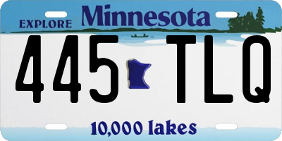 MN license plate 445TLQ