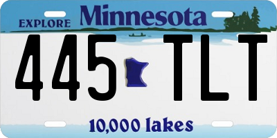 MN license plate 445TLT