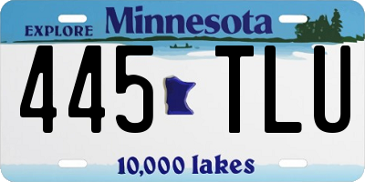 MN license plate 445TLU