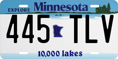 MN license plate 445TLV