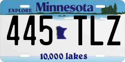 MN license plate 445TLZ