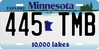MN license plate 445TMB