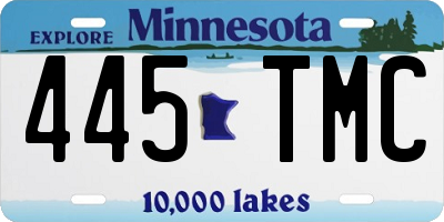 MN license plate 445TMC