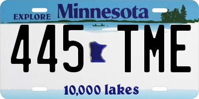 MN license plate 445TME