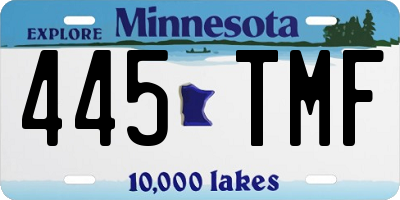 MN license plate 445TMF