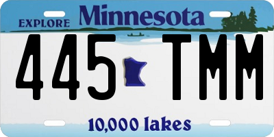 MN license plate 445TMM