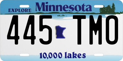 MN license plate 445TMO