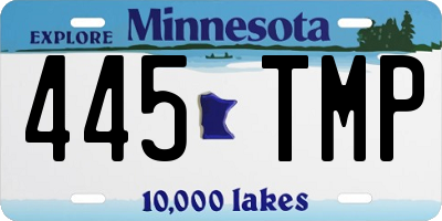 MN license plate 445TMP