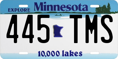 MN license plate 445TMS