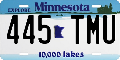 MN license plate 445TMU