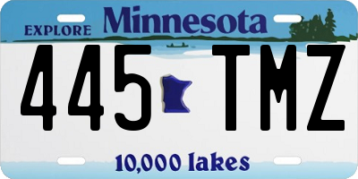 MN license plate 445TMZ