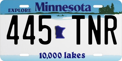 MN license plate 445TNR
