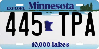 MN license plate 445TPA