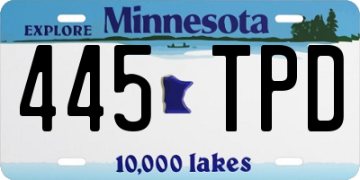 MN license plate 445TPD