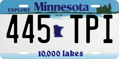 MN license plate 445TPI