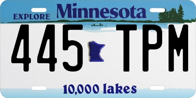 MN license plate 445TPM