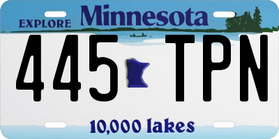 MN license plate 445TPN