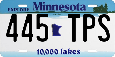 MN license plate 445TPS