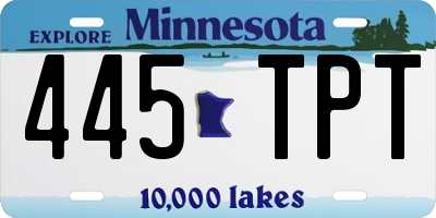 MN license plate 445TPT