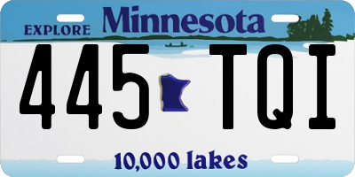 MN license plate 445TQI