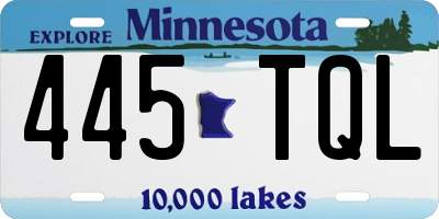 MN license plate 445TQL