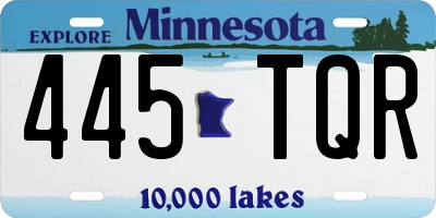 MN license plate 445TQR