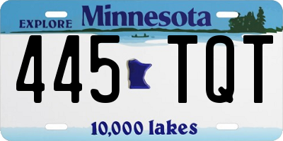 MN license plate 445TQT